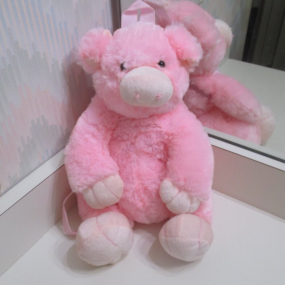 NWOT Calplush pink pig backpack - adorable